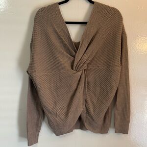 Main Strip cross front or back Tan Knitwear